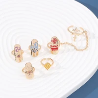 Genshin Impact Ring Set Jewelry Fashion Nail Rings Women Accessories Anime Fingernails Jewellery to Girlfriend Manicure Gift 2