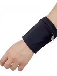 Men And Women Outdoor Multifunctional Fitness Zipper Wallet Wrist Pocket Breathable Pocket Sports Wristband Wallet