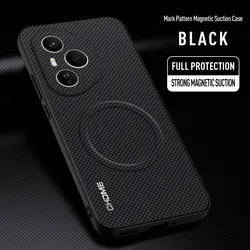 Luxury Car Magnetic Holder Shockproof Phone Case - TPU Silicone Protective Back Cover for Honor 400 Pro (Black)