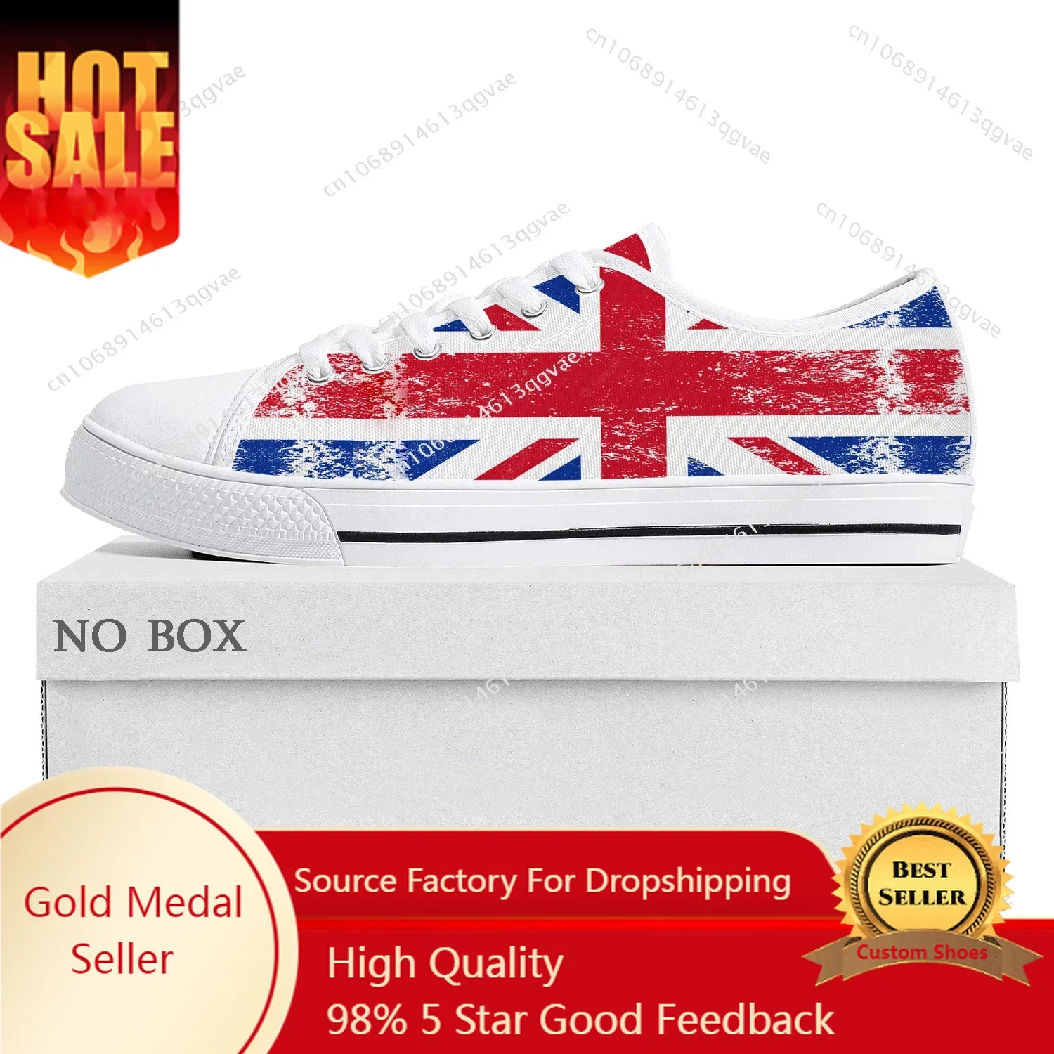 

England Flag Low Top High Quality Sneakers Mens Womens Teenager Canvas Sneaker England Casual Couple Shoes Custom Shoe