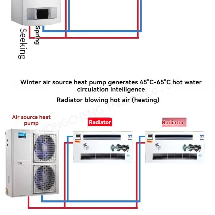 Water Air Conditioning Wall Mounted Water Heating Air Conditioning Fan Coil Radi