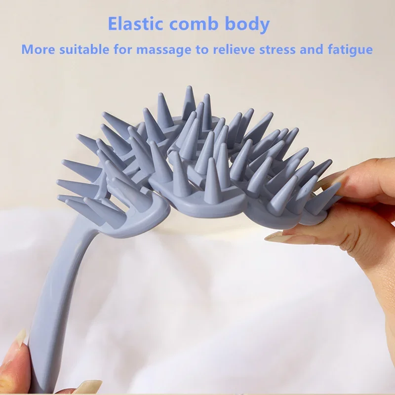 1Pcs Leaf Shampoo Brush Scalp Massage Brush Head Washing Comb Two-sided Hair Massager Bath Brush Body Scrubber Hair Accessories