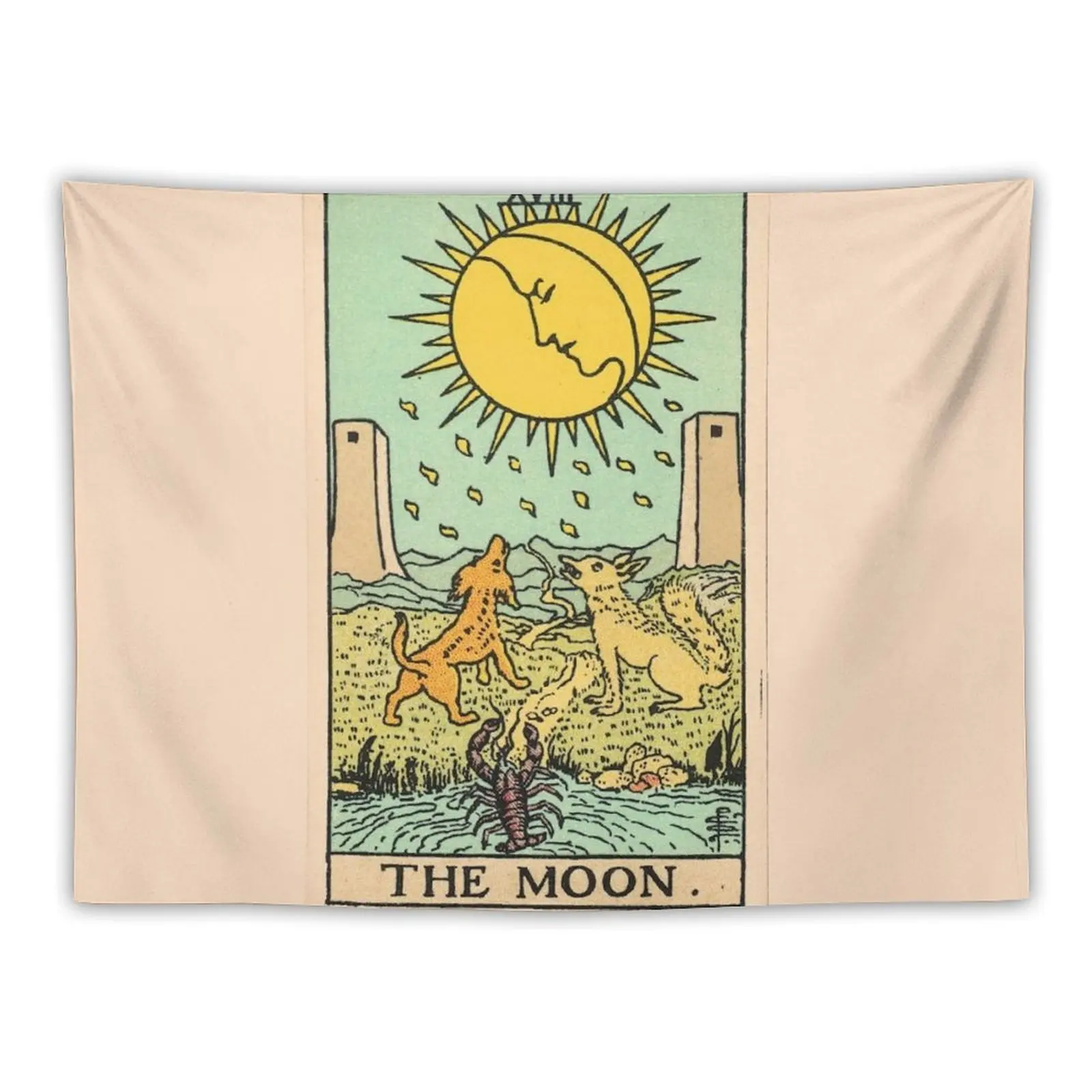 

Tarot Card - The Moon Tapestry Decorations For Room Wall Hanging Decor Bedroom Decor Aesthetic Wall Mural Tapestry