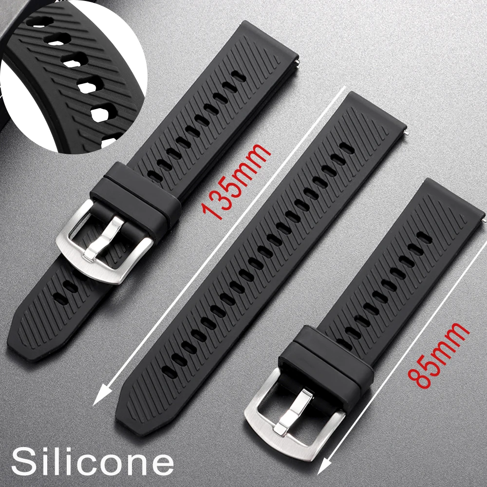 Extended Silicone Watch Band – Quick Release Sport Strap
