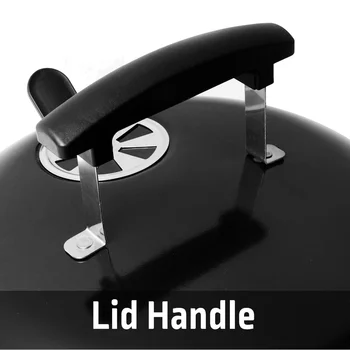 Portable Charcoal Grill 14.5 Inch Tabletop Grill Dome Design Adjustable Air Vents Ideal Camping Tailgating Picnics Easy Cleanup 5