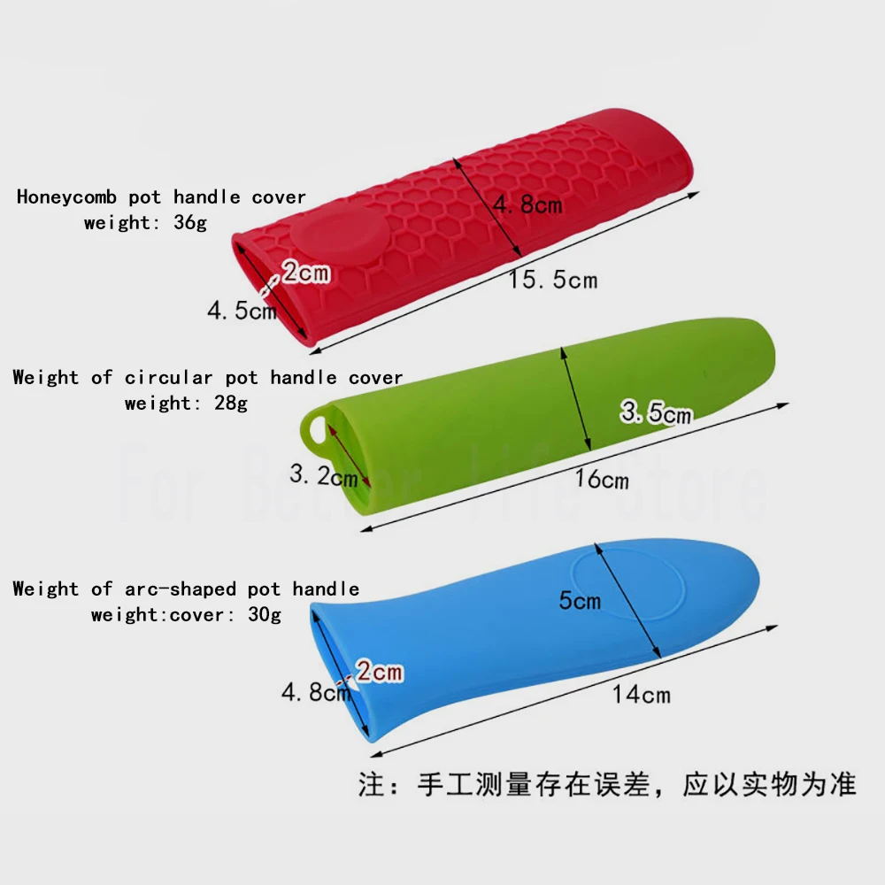 Silicone Pan Handle Cover Cooking Insulation Covers Non-slip Pot Ear Clip Steamer Casserole Pan Holders Kitchen Cookware