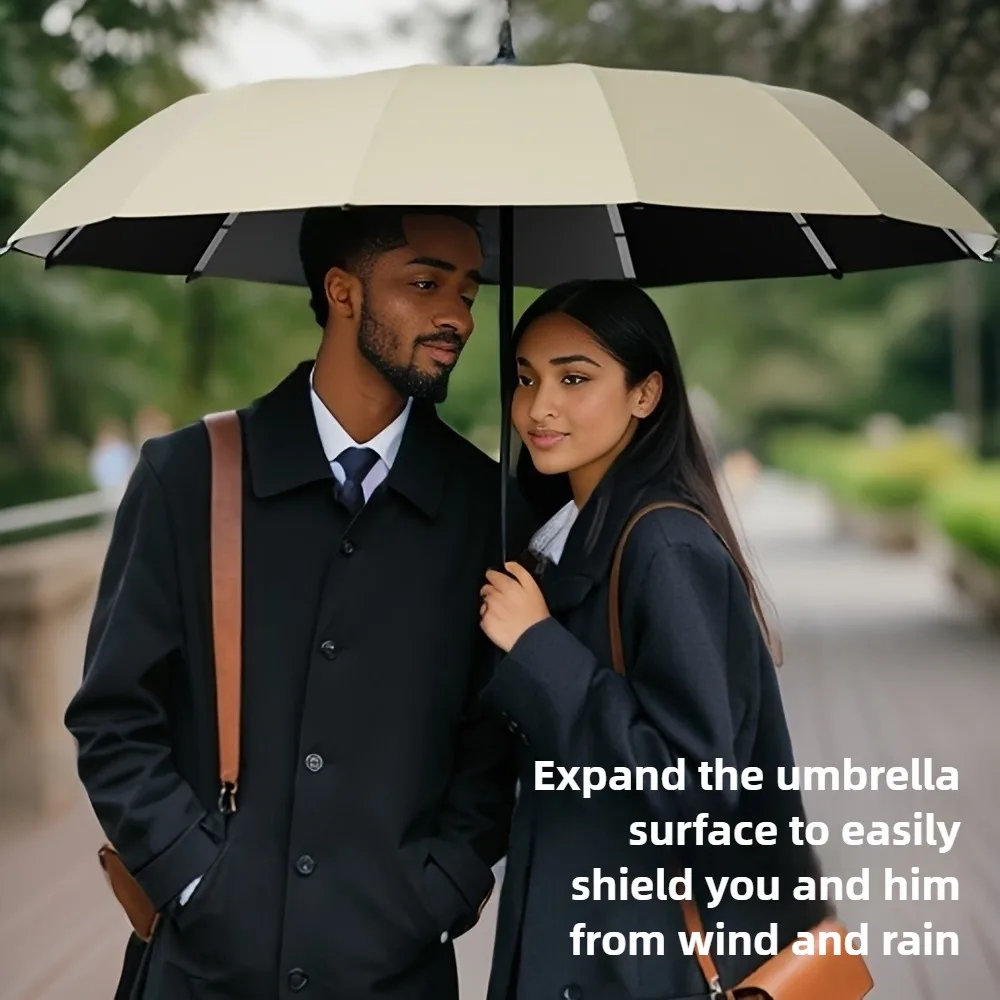 348 bone fully automatic umbrella dual-use for rain oversized umbrella surface wind resistant umbrella ribs 1pc