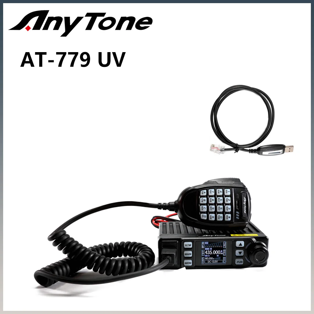 

Мобильный радиоприемник AnyTone AT-779UV 20W Mini, двухдиапазонный 136-174/400-490 МГц, автомобильный приемопередатчик, двухстороннее радио