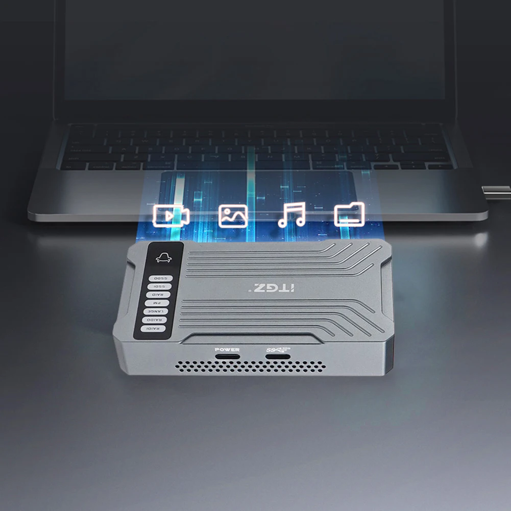 PC ƮϿ M.2 NVME SSD RAID ̽, HDD ָ Ʈ ̽, 20Gbps     ϵ ̺ Ŭ, M Ű USB3.2 Gen2