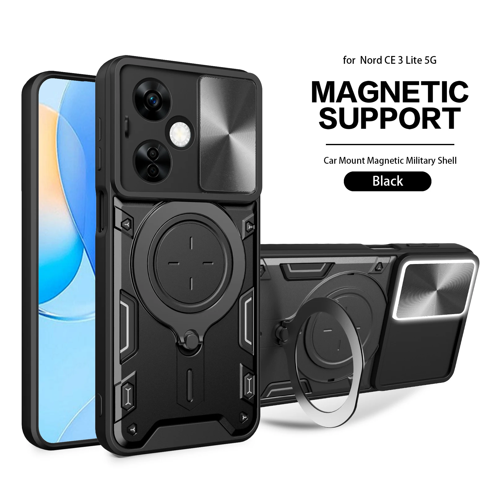 Slide Camera Lens Case with Military-Grade Bumpers and Armor Ring for Enhanced Fall and Shock Protection