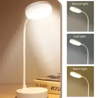Portable LED Desk Lamp USB Wireless Charging Desk Lamp, Supports 3-Color Stepless Dimming, Eye Protection, Bedroom Bedside Lamp 2