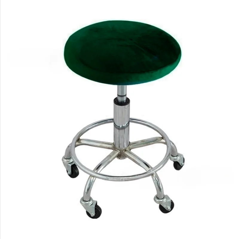 Velvet Elastic Round Chair Bar Stool Cover Slipcover Protector Stretch Modern Anti-dirty Universal Stool Cover Home Chairs 4