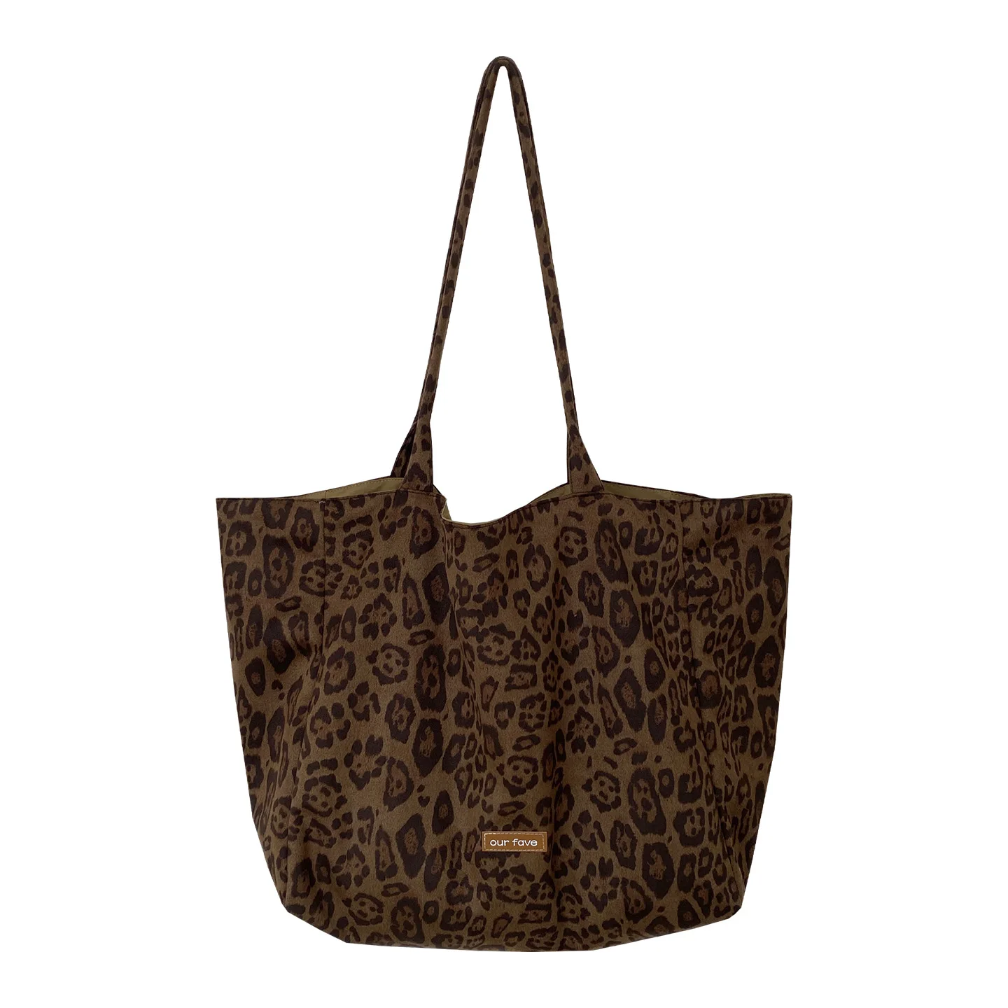 Large capacity leopard printing shoulder women new simple and personalized tote shopping bag casual commuting bag