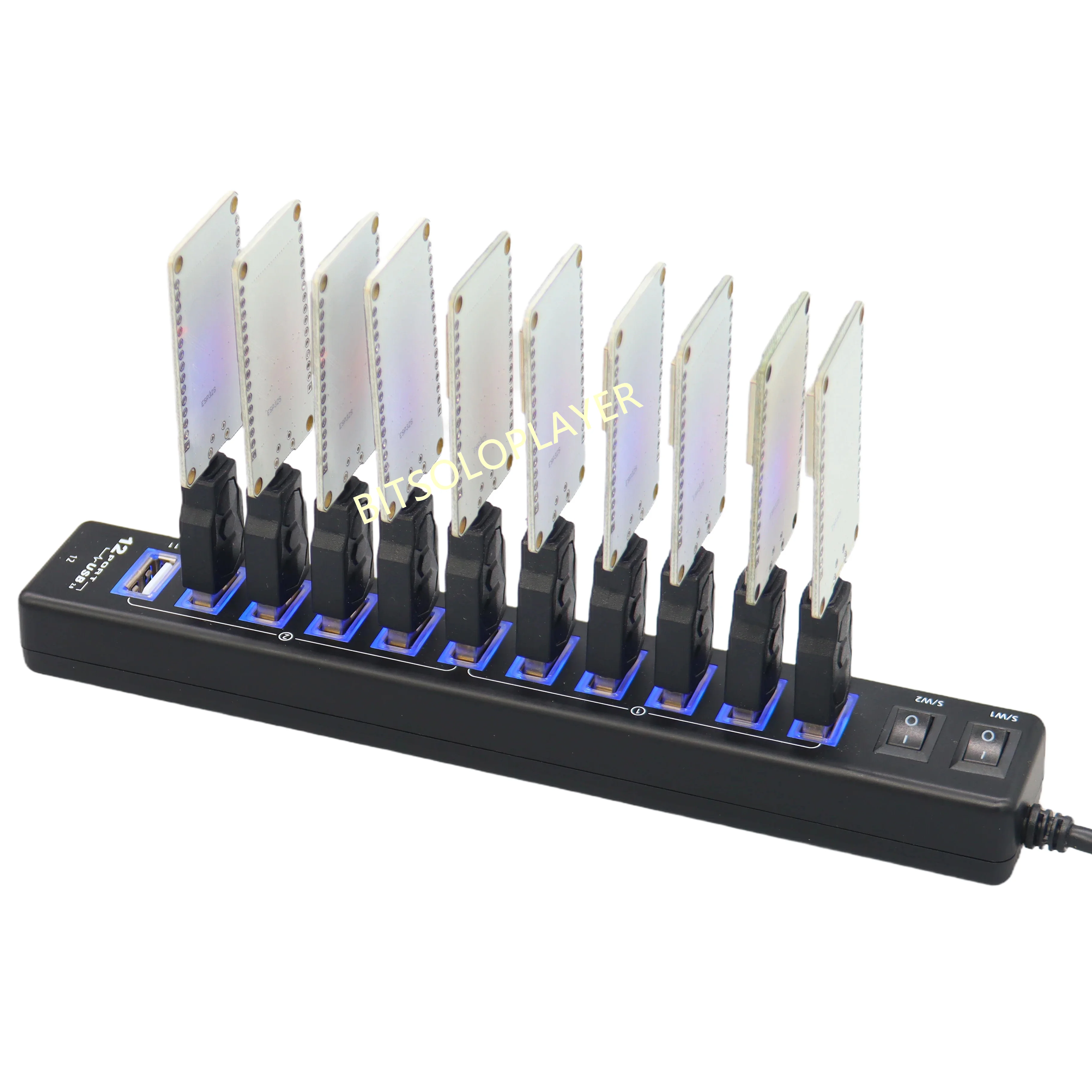 Bitcoin Nerd Miner V2 55K 10 stuks Nerdminer Station 550KH/S met  koelventilator en 10 USB-poortstation - AliExpress