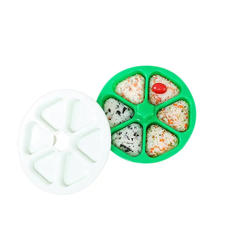 

DIY Sushi Mold 6holes Onigiri Rice Ball Food Press Triangular Sushi Maker Mold Sushi Kit Kitchen Bento Accessories