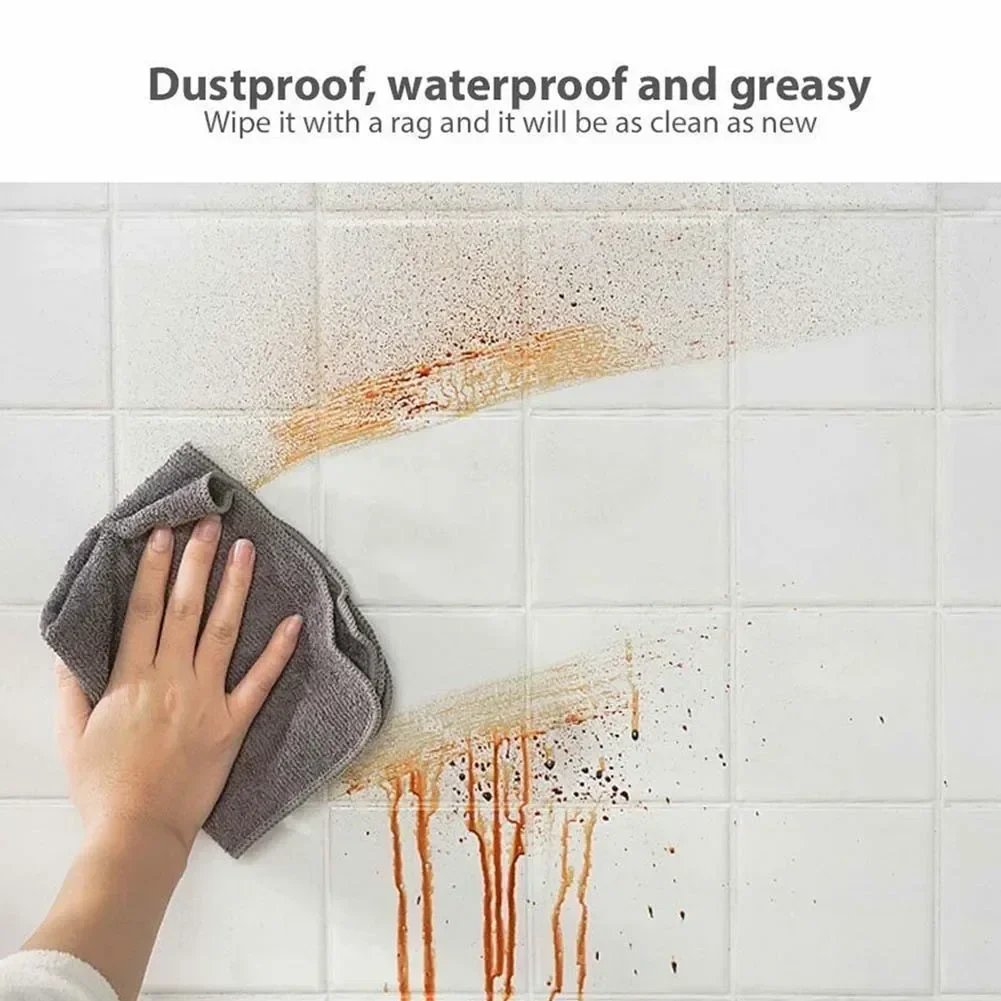 Transparent Kitchen Oil-Proof Wall Sticker Heat-Resistant Splash Protection Foil Antifouling Tile Film Anti-oil Sticker 1 Roll wall stickers self adhesive stickers kitchen wall sticker oil proof film