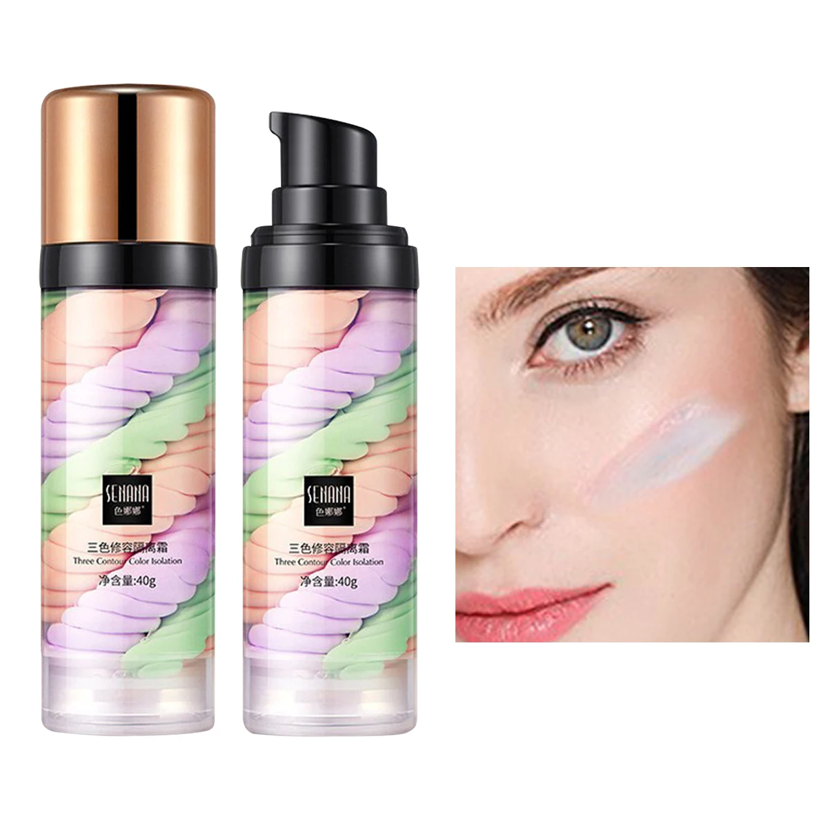 Makeup Cream Three color press release concealer isolate facial base brightening