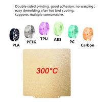 Pour QIDI Q1 Pro/X-MAX 3 feuille PEI 250x250mm 310x310mm 330x330mm lit Double face feuille PEI texturée pour QIDI Plus 4 plaque de construction 3