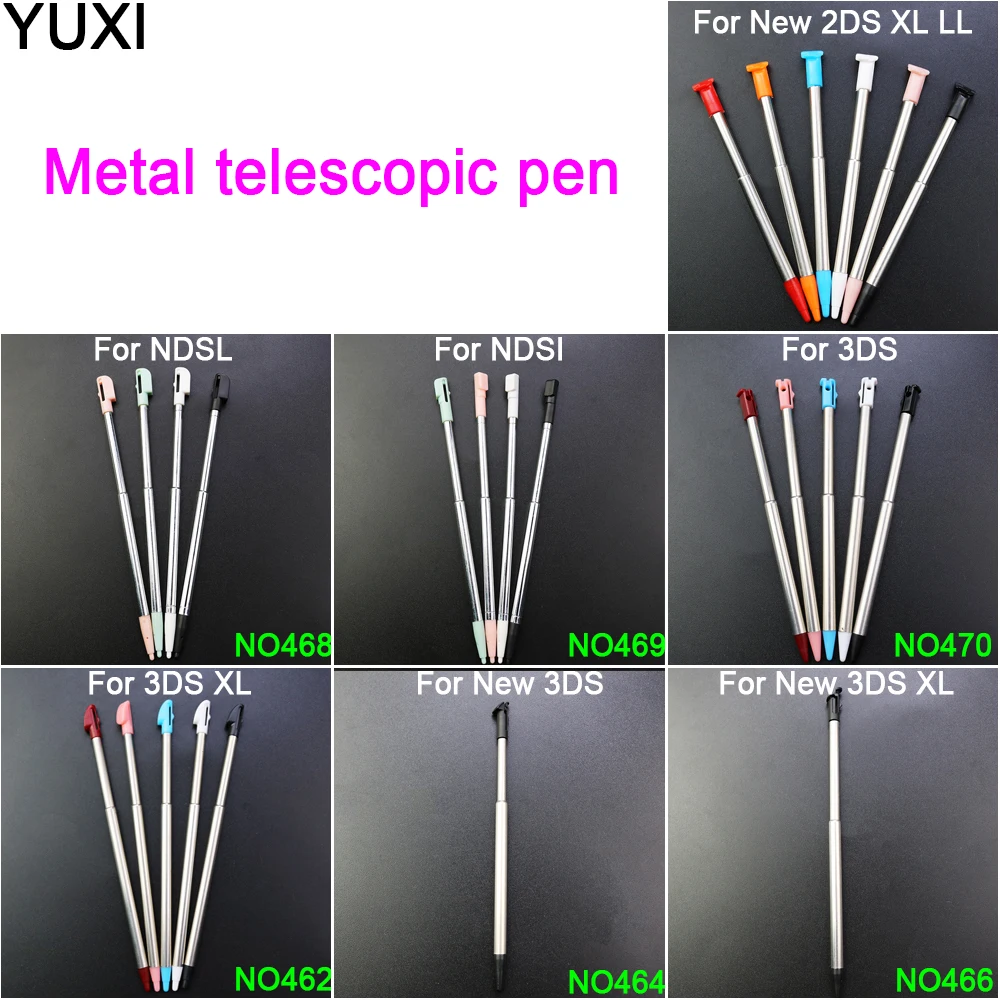 Yuxi10Pcs Per Nintendo New 2Ds Ll Xl Nuovo 3Ds Xl Nuovo 3Ds 3Ds 3Ds Xl Ndsl Ndsi Penna Telescopica Touch Screen In Metallo