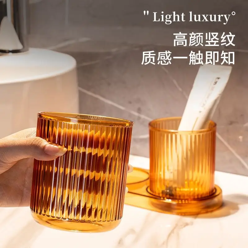 Bathroom Cup Simple Toothbrush Cup Hotel Gargle Cup Home Water Juice Cup Anti-fall Colorful Plastic Cup Bathroom Home Decor Gift 3