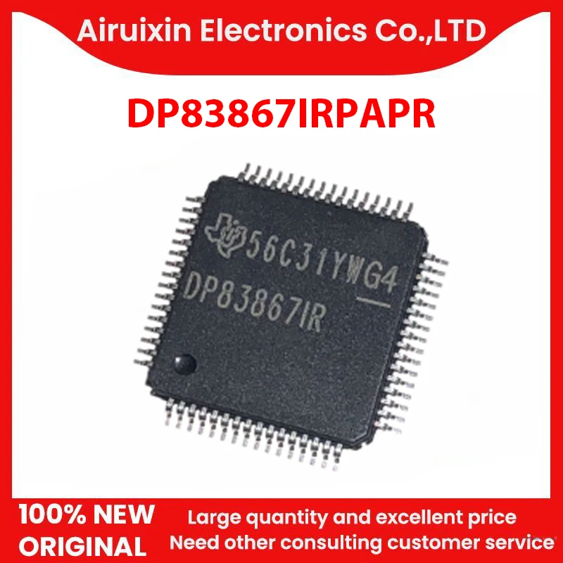 

100% New and Original DP83867IRPAPR TQFP64 1PCS/LOT