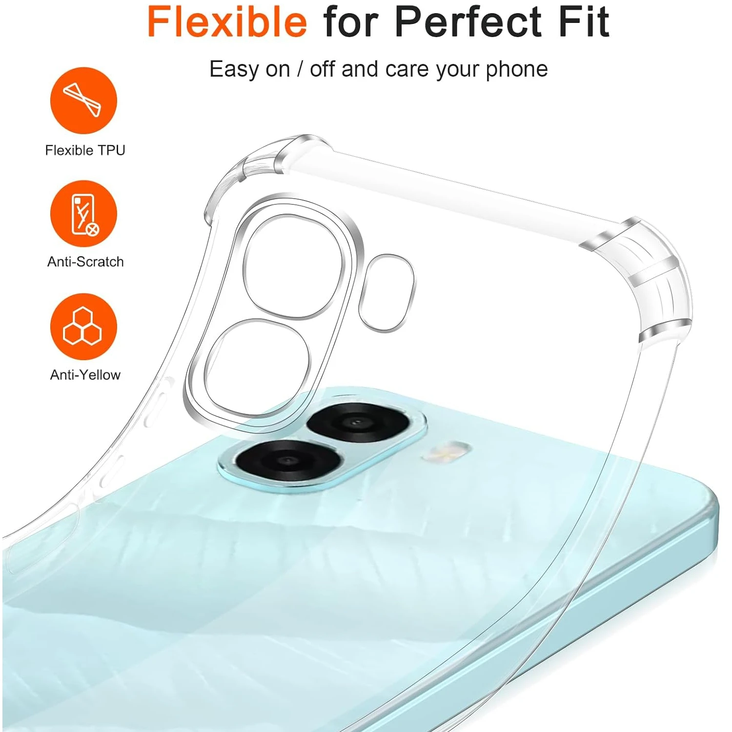 Shockproof Transparent TPU Protective Cover Shell Coque s