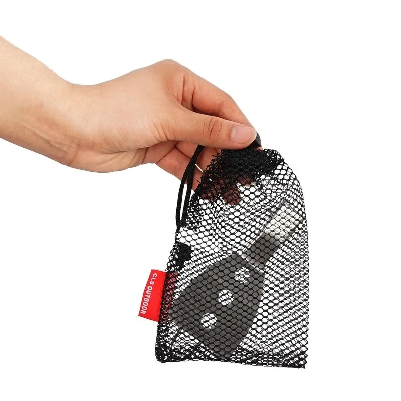 1pc Folding Fry Pan Spatula Portable Metal Frying Spatula 304 Stainless Steel BBQ Cooking Tools with A Mesh Bag