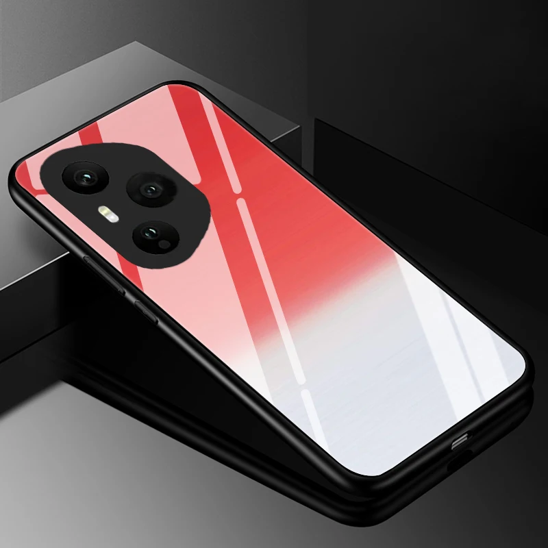 Luxury Tempered Glass Hard Back Bumper Phone Case