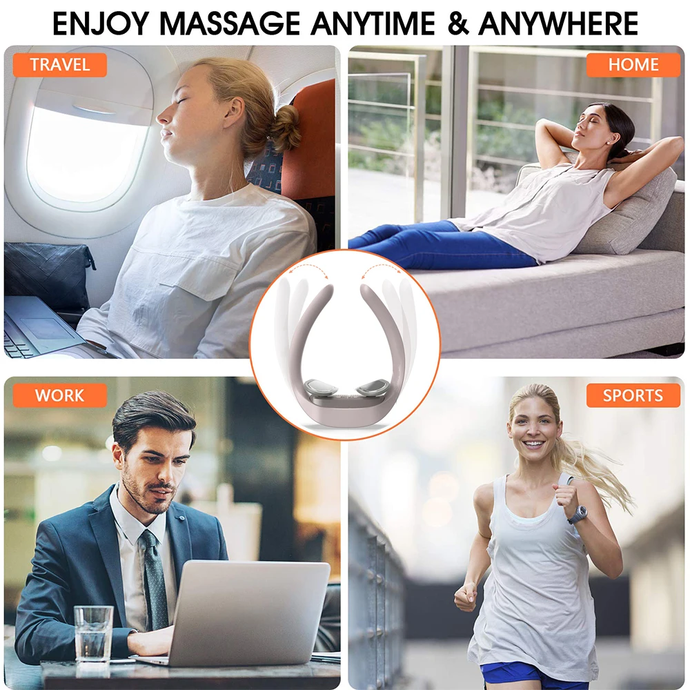 Ems Acupoints Neck Massager With Heat Therapy For Pain Relief And  Relaxation Cordless Portable Electric Body Massage For Neck And Shoulder  From Jtmf, $263.94