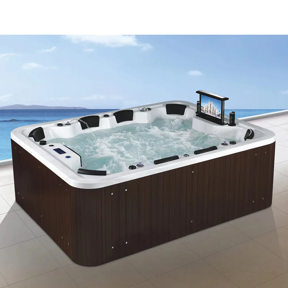 2690mm Swimming Pool 8 People Seats Whirlpool Bathtub Hydromassage Surfing Outdoor TV SPA NS2007