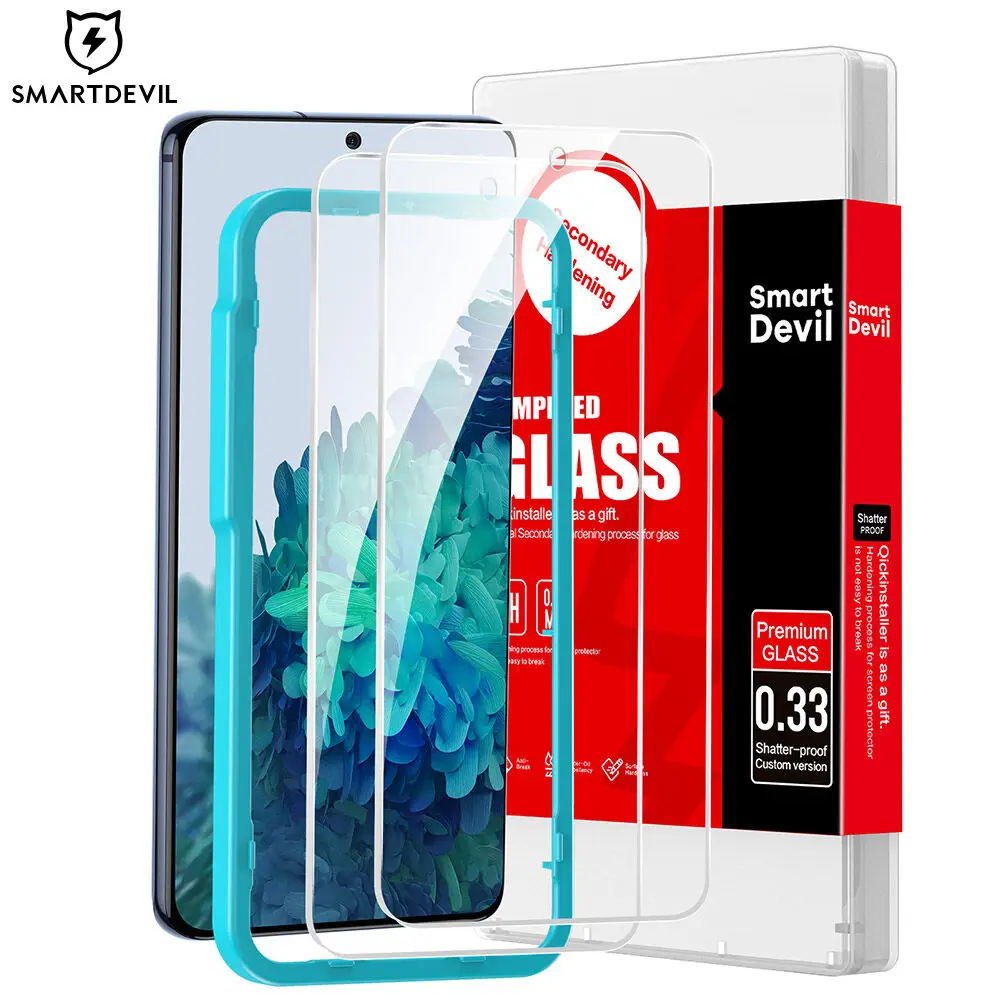 

SmartDevil Screen Protector for Samsung Galaxy S21 FE S20 FE Tempered Glass Protector Film HD Clear Anti-Scratch