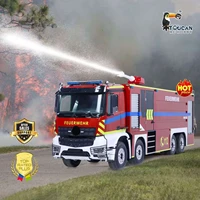 1/14 RC Fire Fighting Truck RTR Fire Sprinkler Vehicles 8x4 Remote Control Model Lights Sounds Painted Assembled Toy TH23248 1