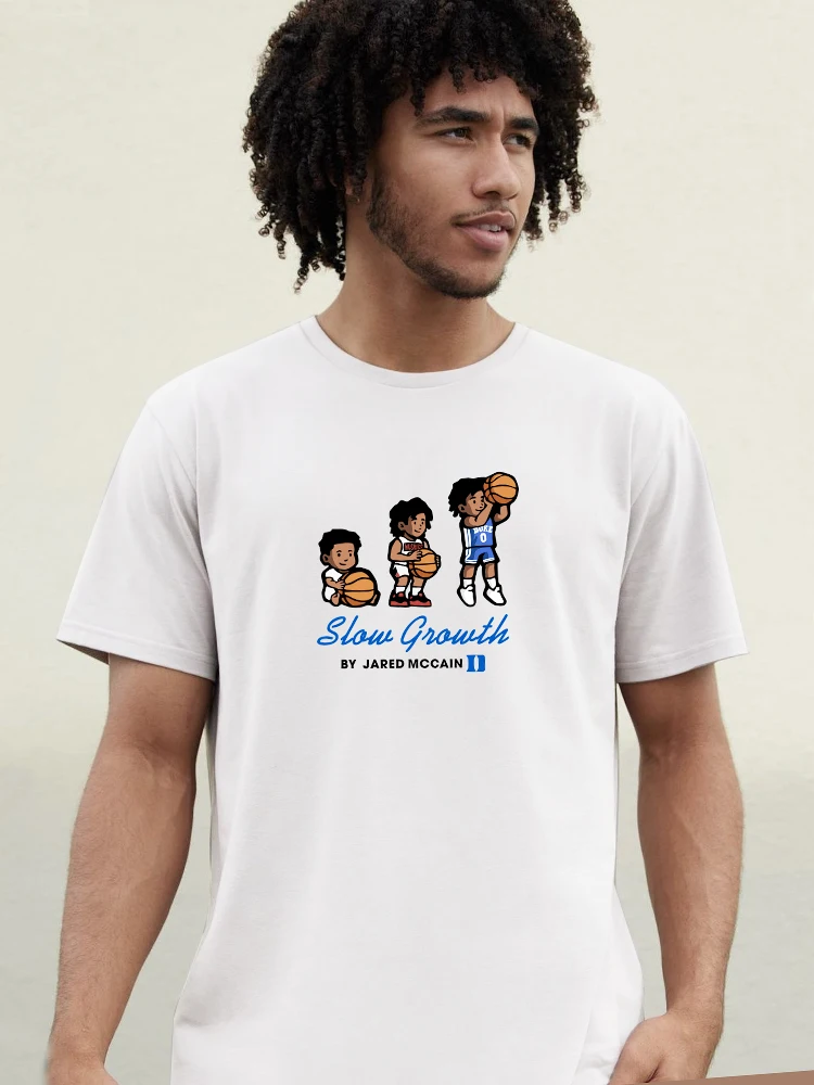Jared McCain Duke Hand-painted Anime Men's and Women's T-shirt American Casual Basketball Crew Neck Short Sleeve 3