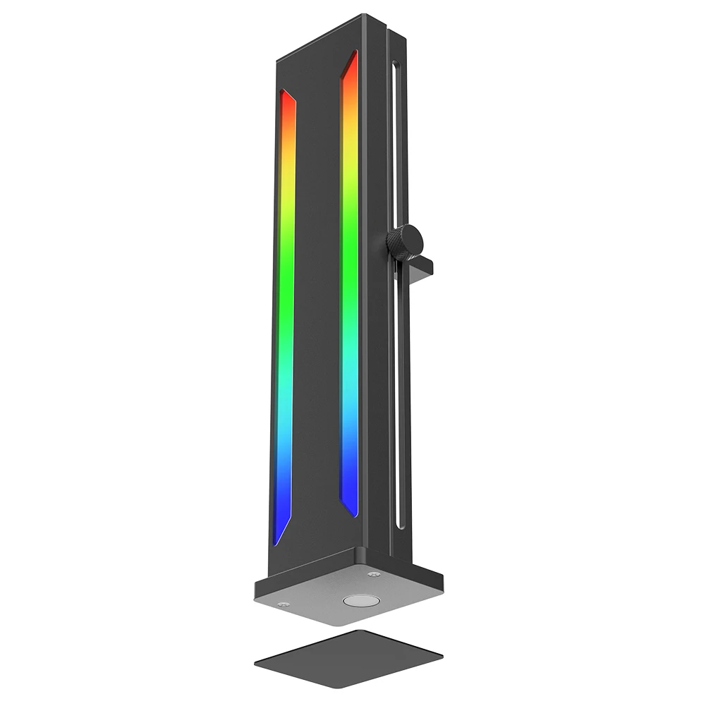 Staffa Supporto GPU ARGB Con Base Magnetica E Altezza Regolabile 19-153mm - Antisag Per Scheda Video, 3PIN 5V - 3