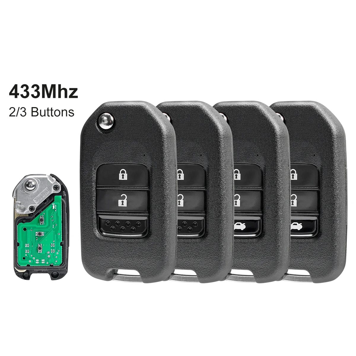 433Mhz 3Buttons Car Remote Key with Electronic 47 G Chip TWB1G721/HLIK6-3T for Honda CRV Honda Accord Civic City CR-V Jazz XR-V