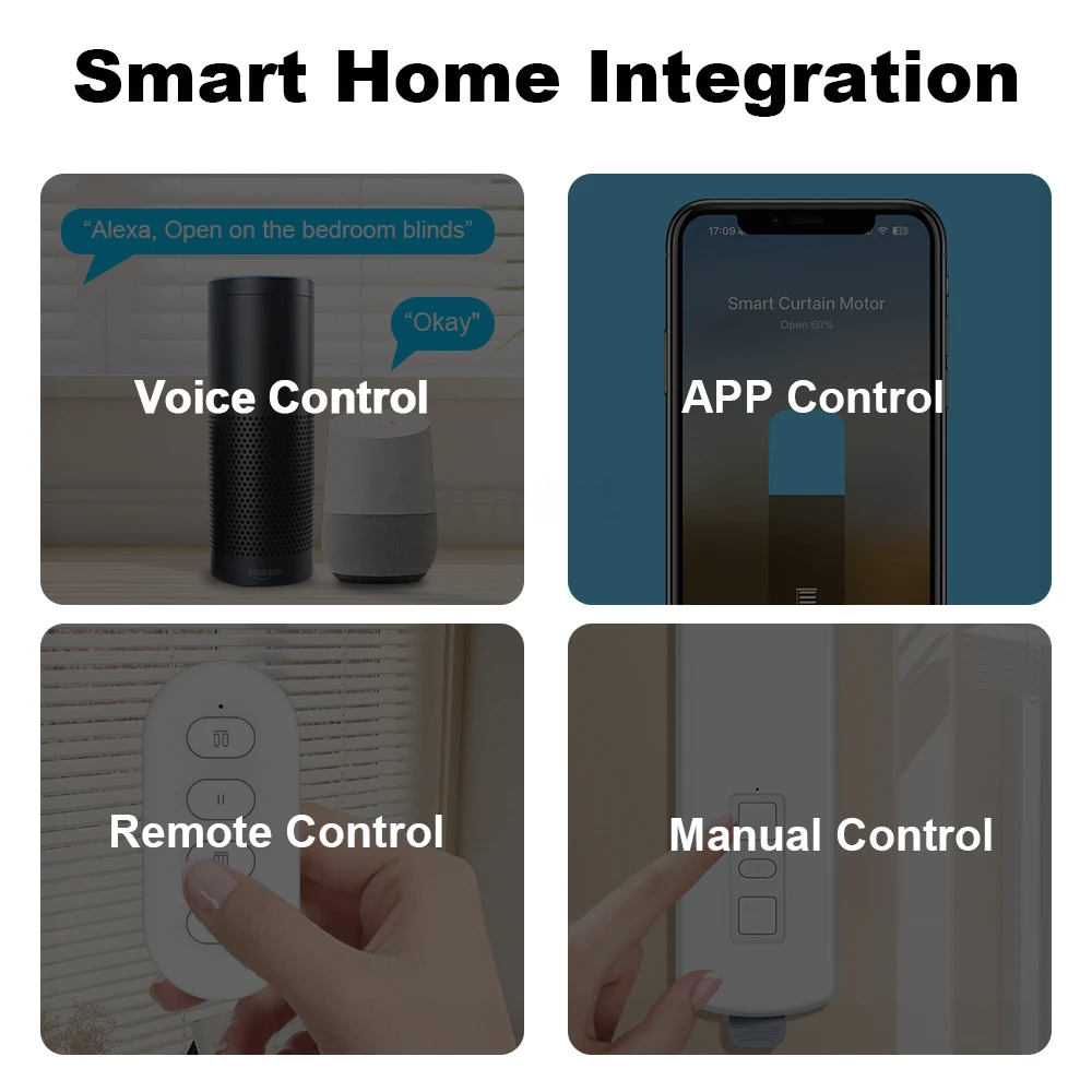 Matter Smart Electric Rolloer Blinds Motor HomeKit Blinds Motorized Motor Blinds Pull Bead Curtain Motor Siri Voice Control