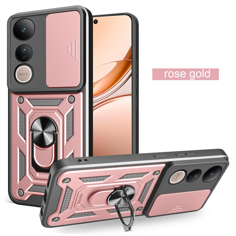 Enhanced Armor Case with Lens Protection and Magnetic Ring Holder