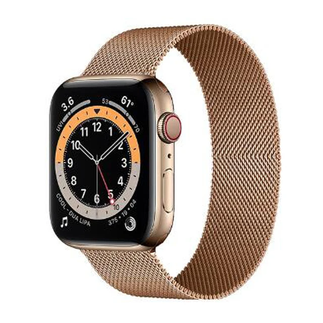 Magnetic Loop Strap For Apple watch Band 45mm 41mm 44mm 40mm 42mm 38mm Stainless steel correa bracelet iWatch serie 3 7 5 6 se 3 Rose Gold 7