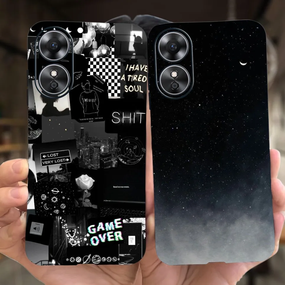 Cover Per Oppo A58 4G - Custodia Paraurti Flessibile In TPU Sottile Antiurto - Antigraffio E Morbida - Nero