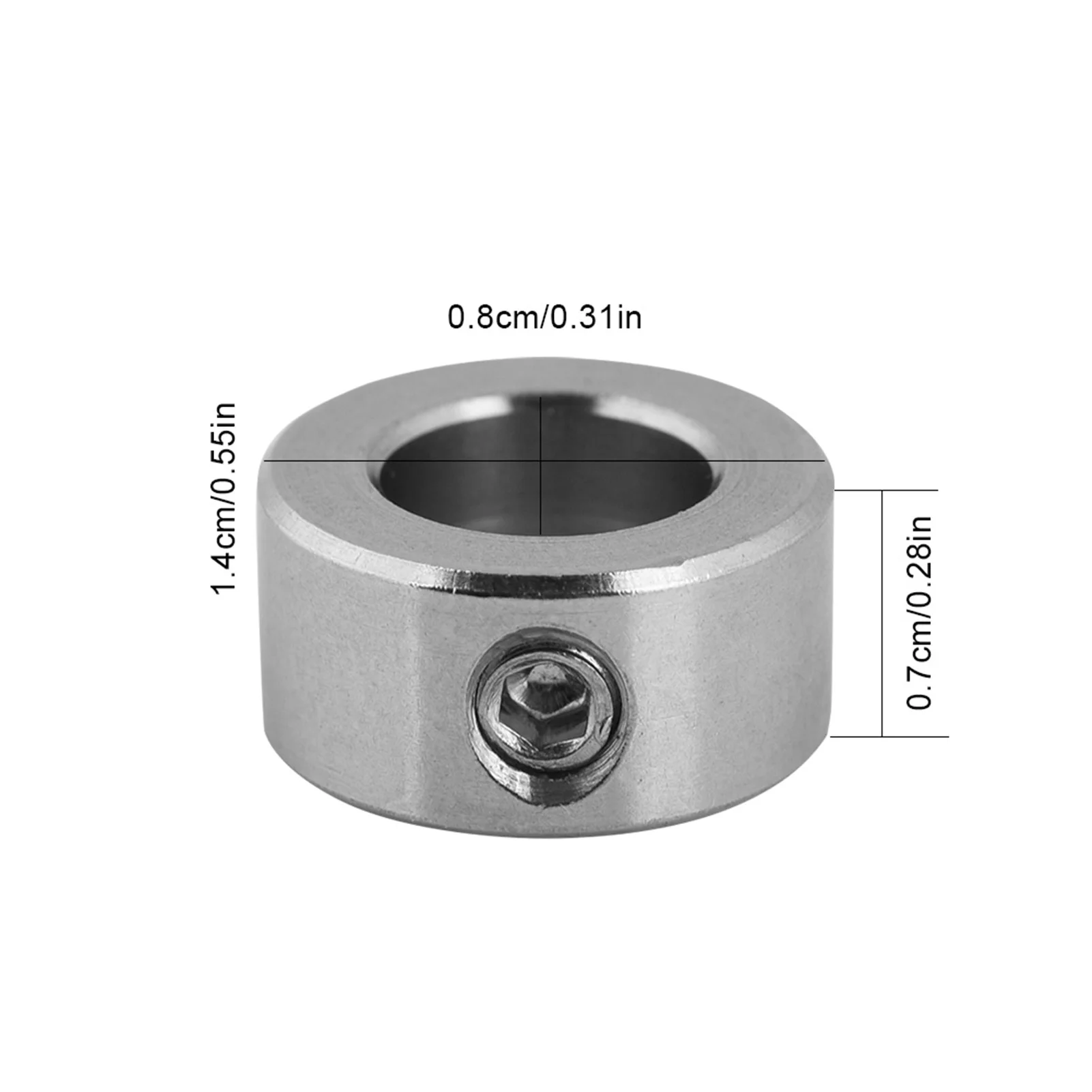 오픈 소스 잠금 칼라 T8 리드 나사 잠금, 스테인레스 스틸 절연, 3D 프린터 부품 나사 잠금, 8mm, 5 개
