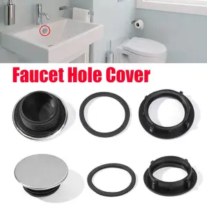 Sink Hole Cover, Stainless Steel Kitchen Sink Hole Covers For Counter, Space  Countertop Faucet Hole Cover, Black Sink Tap, Hole Plate Stopper Plug, Sink  For Top Holes - Temu