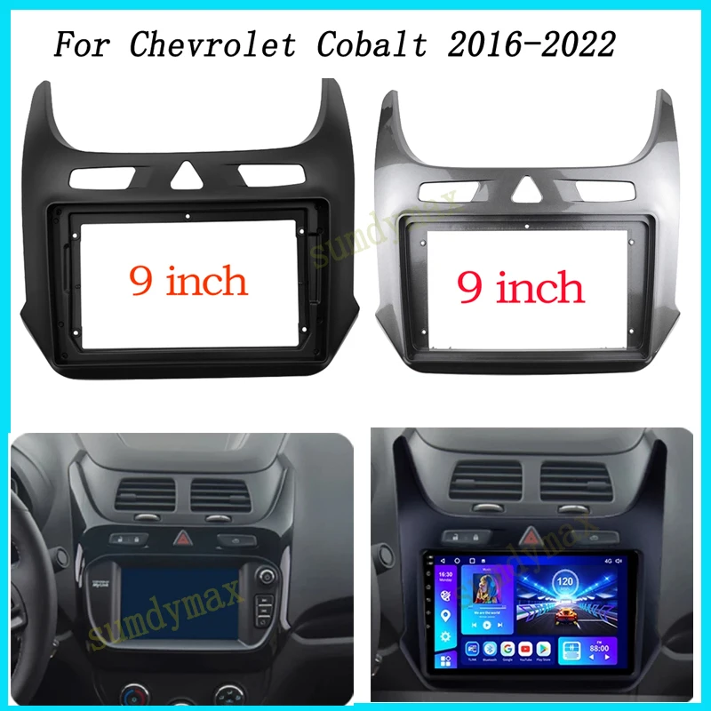 

9inch 2Din Car Audio Face Plate Fascia Frame For Chevrolet Cobalt 2016+ Android Big Screen Audio Dash Fitting Panel Kit