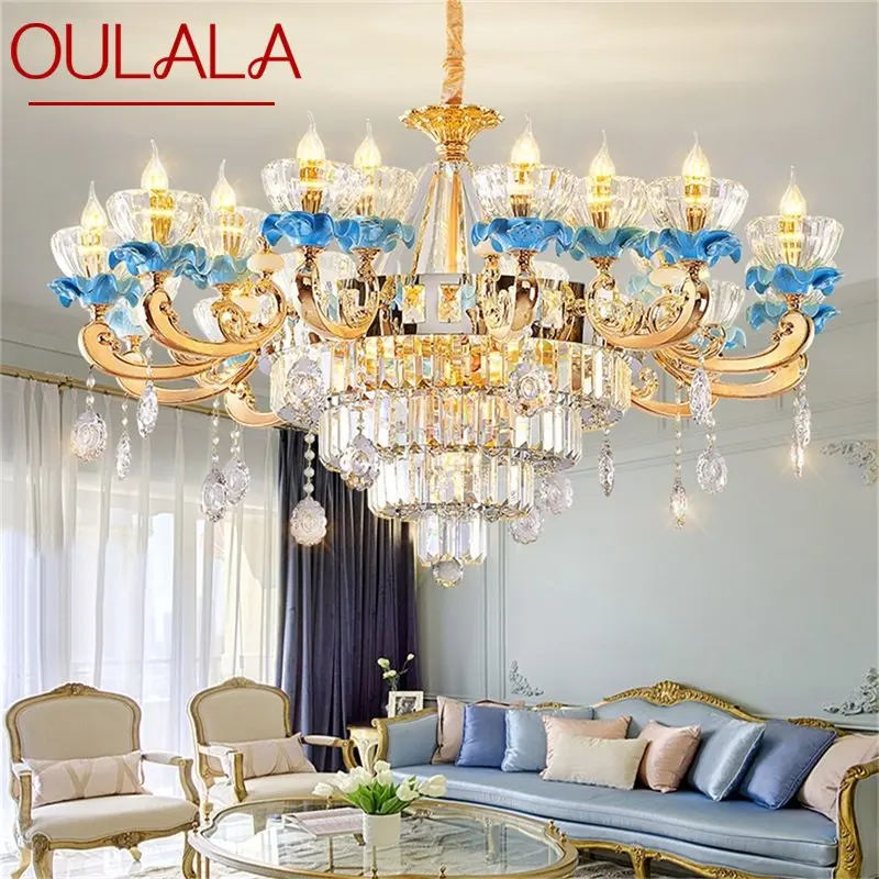 

OULALA Nordic Modern Chandelier Creative Luxury Crystal LED Candle Pendant Lamp for Home Decor Living Room Hotel Lobby Fixtures