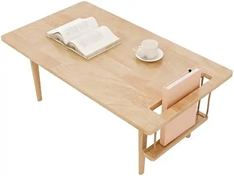 

Century Modern Mini-Swing Wooden Coffee/Tea Table, Real Solid Wood Cafe Table for Home Living Room,Office, Length of 47.25 inche