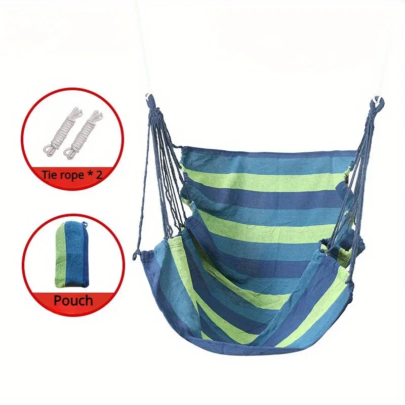 Leisure Fabric Hanging Chair, Outdoor Hanging Bed Chair, Dormitory Canvas Leisure Rocking Chair with Storage Bag Included