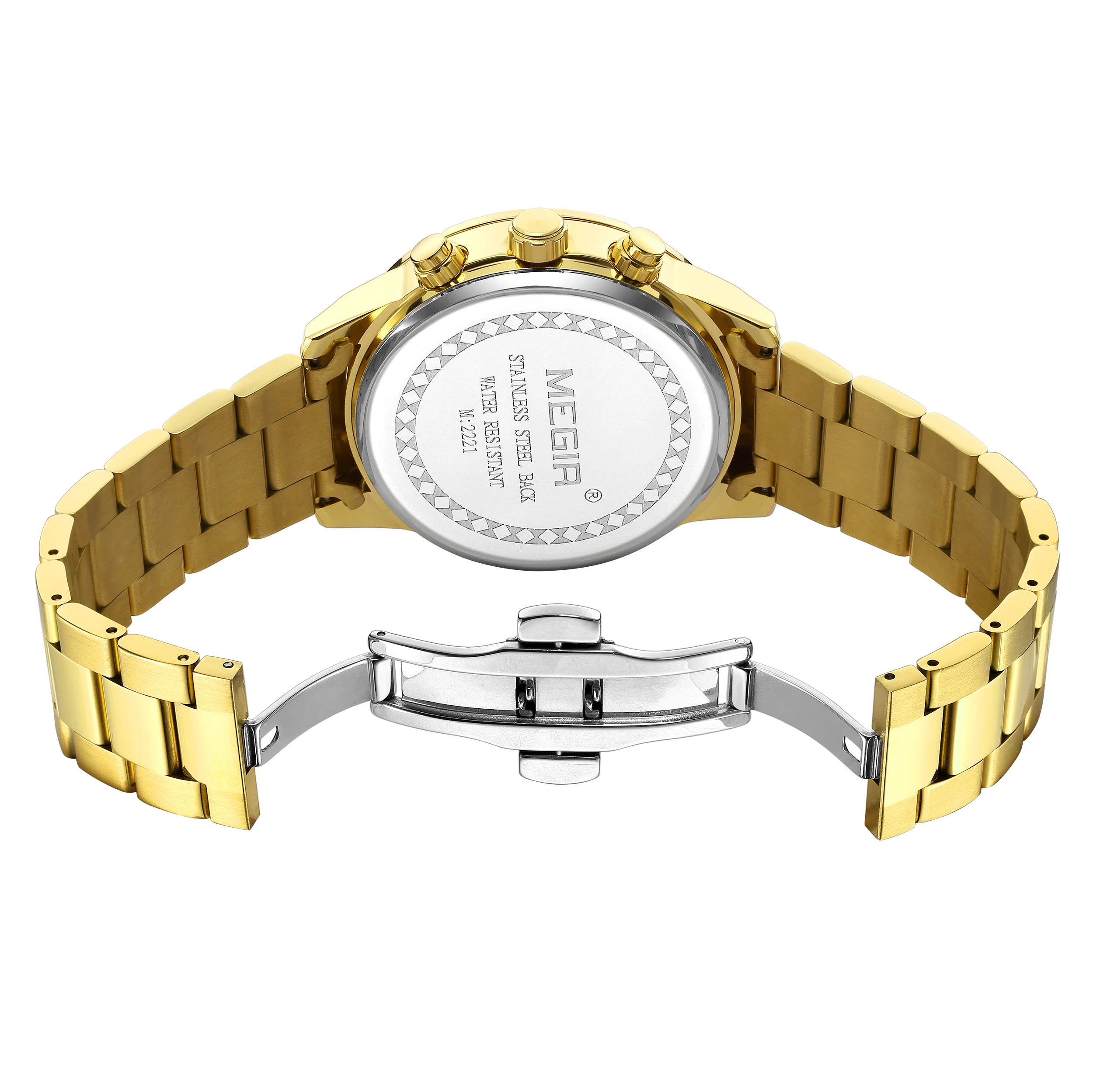 Stainless Steel for Men Luxury Business Casual Quartz Date Clock Chronograph Big Dial Wrist_voghion.com