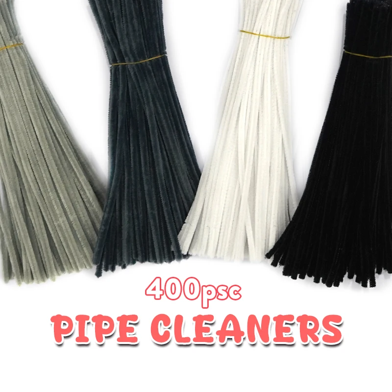 400 Pieces Pipe Cleaners Chenille Stems 4 Assorted Colors Craft Supplies Bulk For DIY Art and Craft Projects Creative Gift chenille pipe cleaners chenille craft supplies