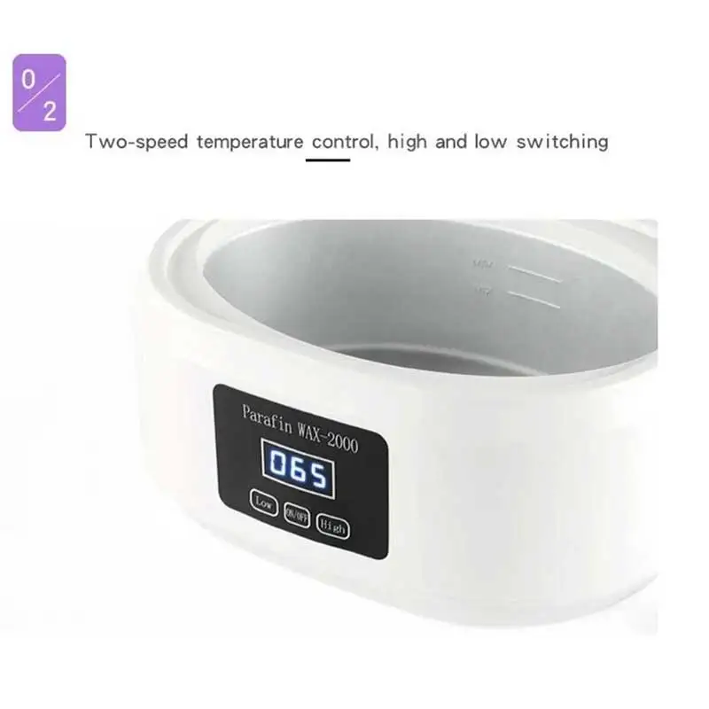 200W Wax Heater Hands Feet Bath Body Hair Removal Digital Timing Melting Wax Bean Therapy Machine Men Women Spa Smooth Skin Care