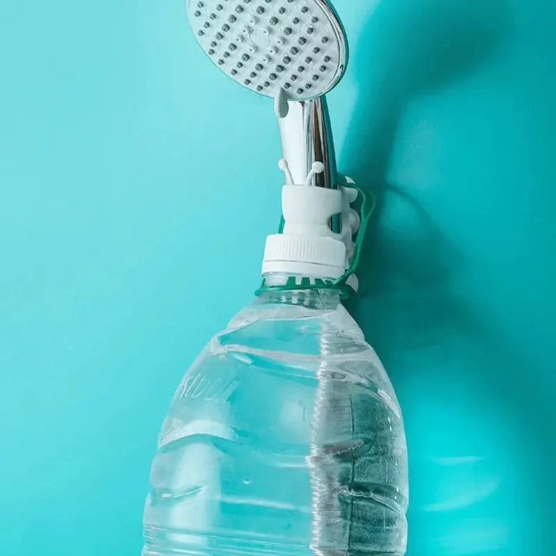 Creative Shower Head Holder Reusable Movable Suction Cup Holder for Bathroom White Caterpillar Shape Silicone Shower Suction