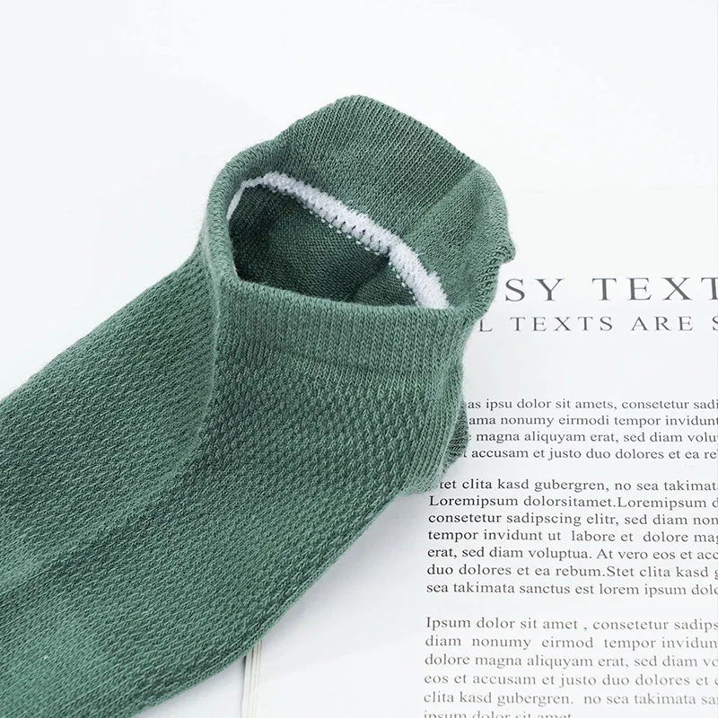 8 Pairs/Lot Men's Breathable Invisible Ankle Mesh Casual Socks Solid Color Male Comfortable Soft Underwear Short Sock